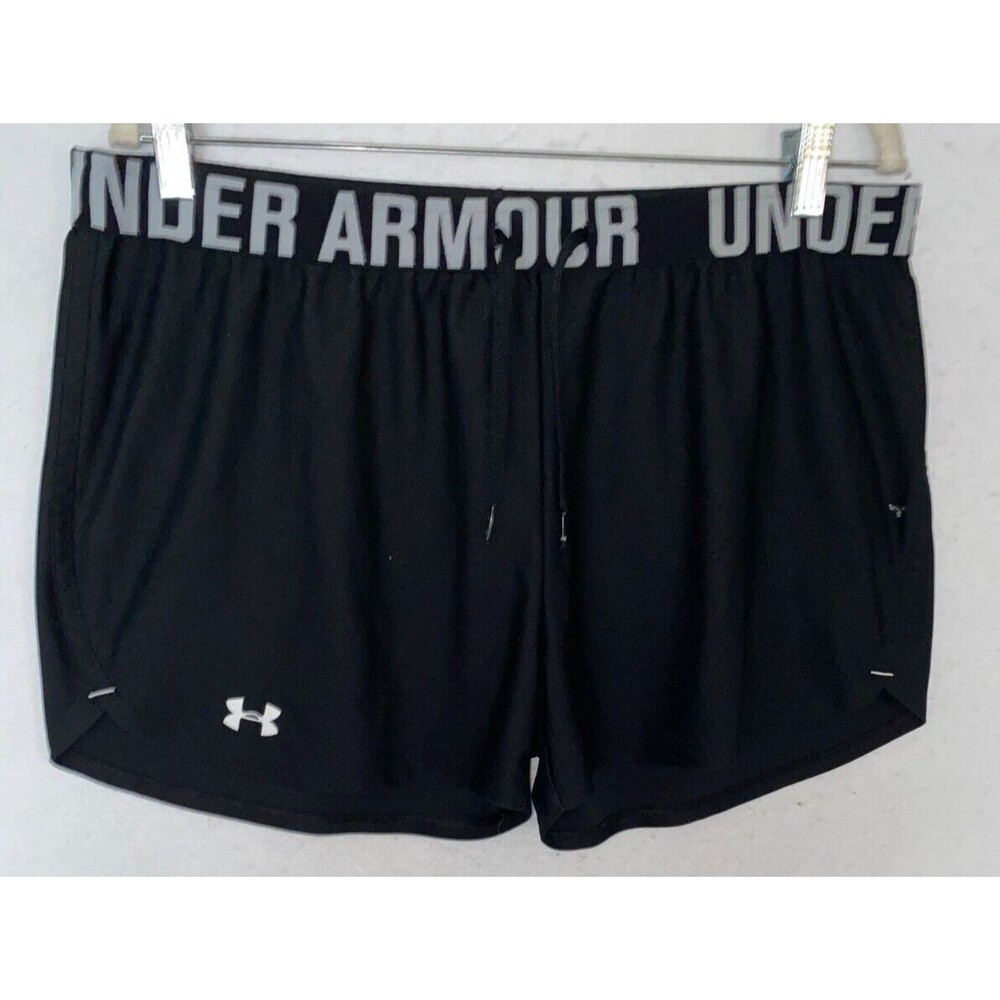 Under Armour Heat Gear Athletic Shorts Women’s XL Black Elastic Waist Loose
